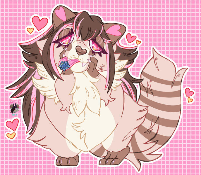 Sweet Treat Platinum a trash panda is eating a star candy